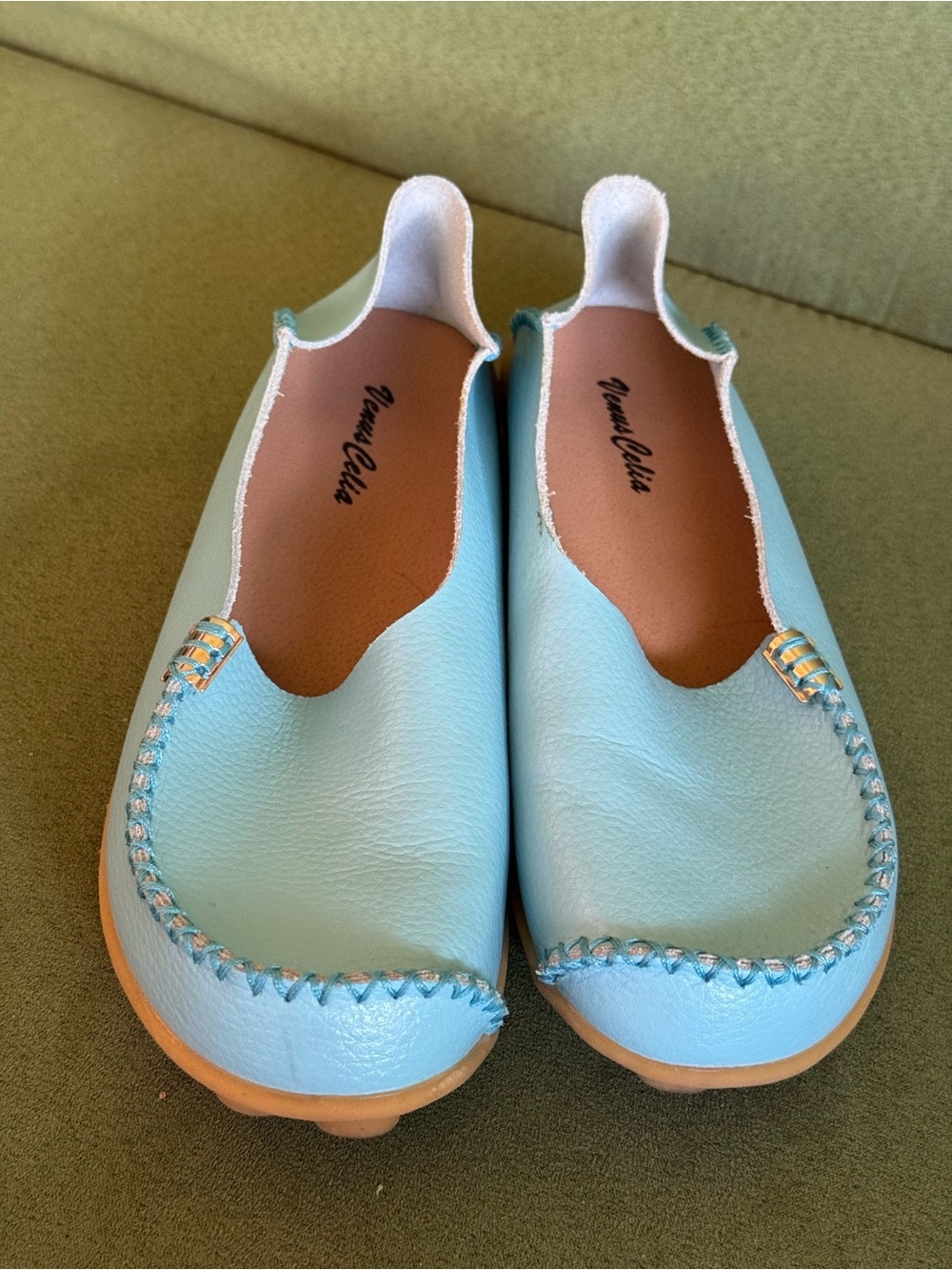 ❗LIKE NEW Suede Baby Blue Loafers size 42